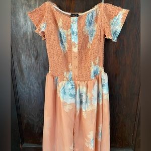 Floral High Low Romper